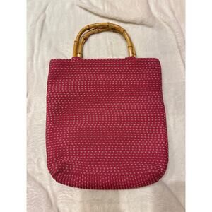 San Diego Hat Company, pink bag with bamboo handles